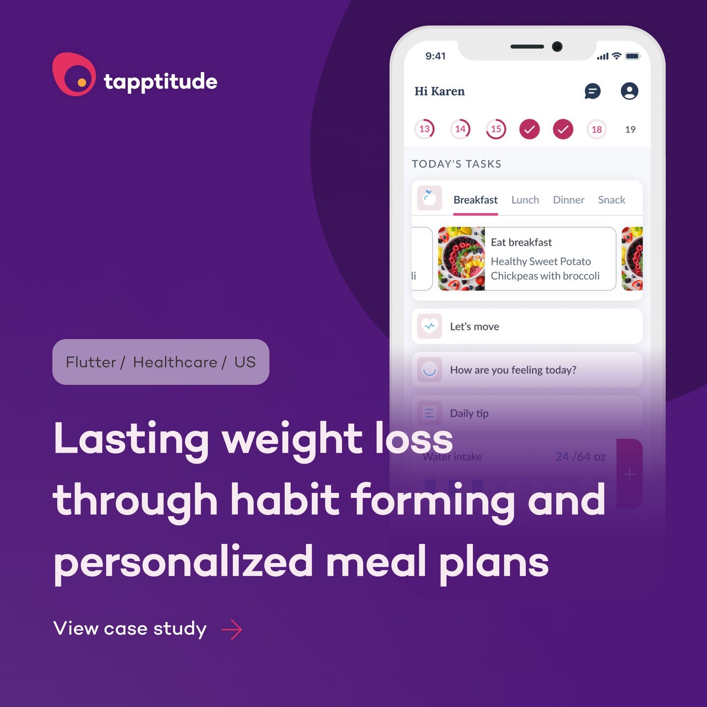 Introducing our latest case study post featuring Reverse Health - the mobile app revolutionizing weight loss during menopause.

With over 12k paid subscriptions, 10k+ daily active users, and a whopping 15k+ monthly active users, the impact speaks volumes! 💪 

The app integrates gamification to make fitness enjoyable, offers bite-sized information for quick updates, and provides personalized meal plans tailored to users' needs.🥗 Check out the full case study: https://tapptitude.com/case-studies/reverse-health

Ready to embark on your next app development journey with confidence? Start your project with us today and see your ideas come to life.

#tapptiude #tappsquad #reversehealth #menopauseweightloss #healthcare #flutter #appdevelopment #US