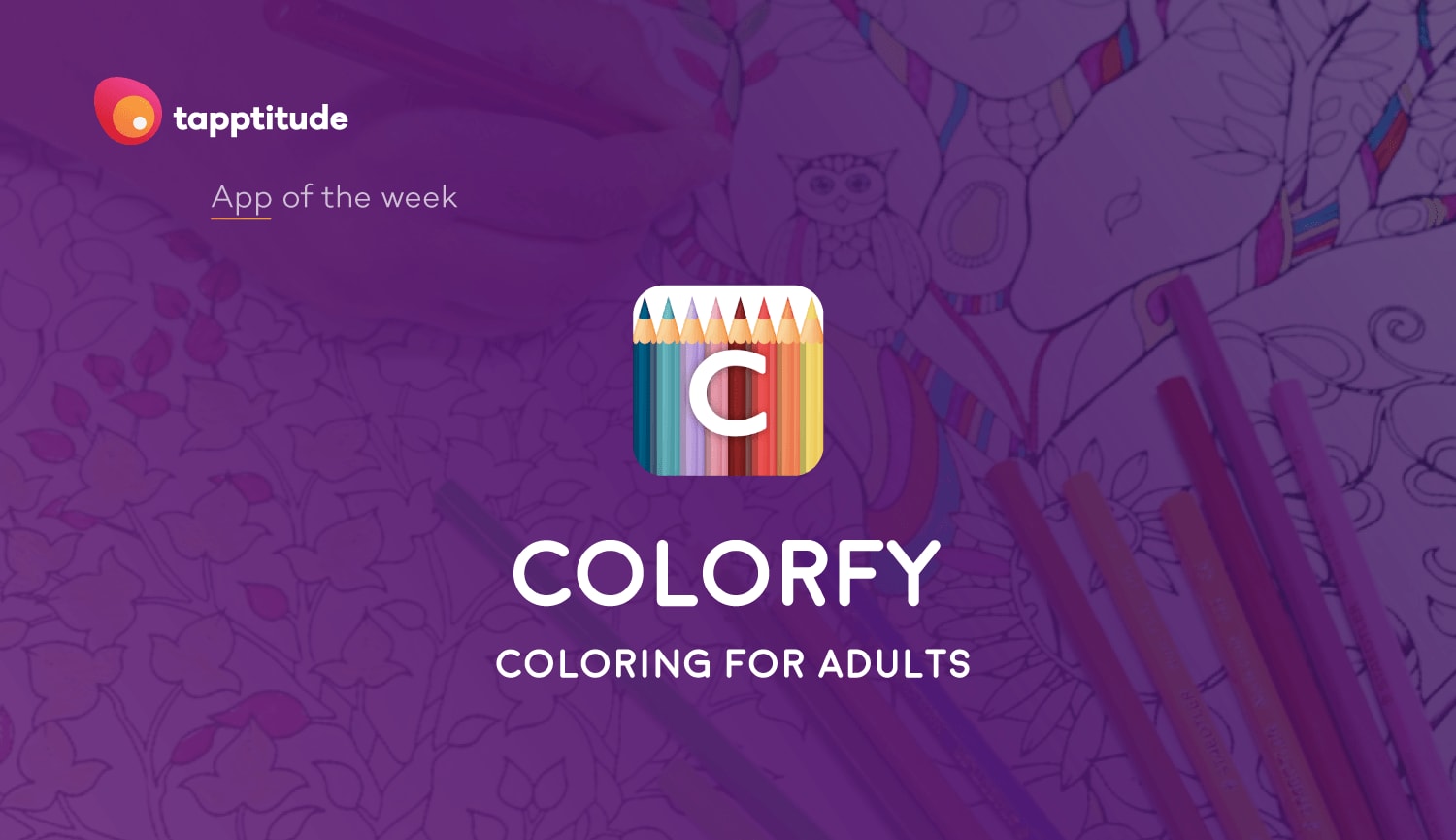 Colorfy: coloring book for adults, now as a mobile app feature image