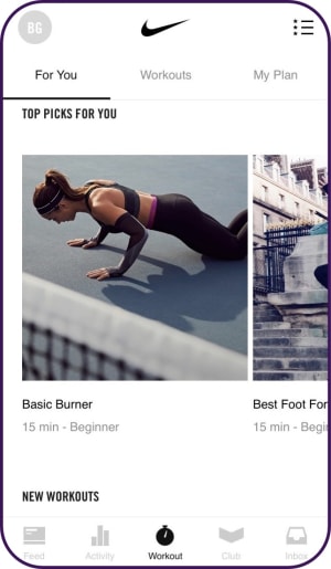 Nike Training Club app | tapptitude