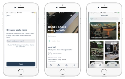 Remente app screenshots | Tapptitude