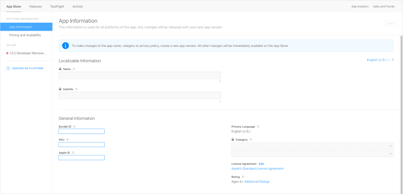 Met data | How to launch an iOS App to the Appstore | tapptitude