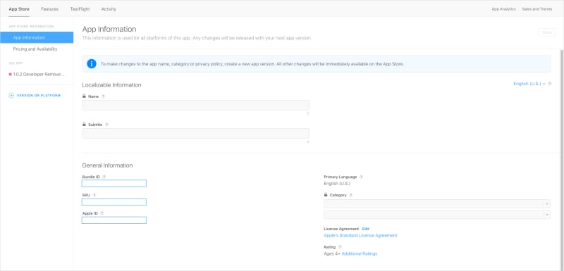 Met data | How to launch an iOS App to the Appstore | tapptitude