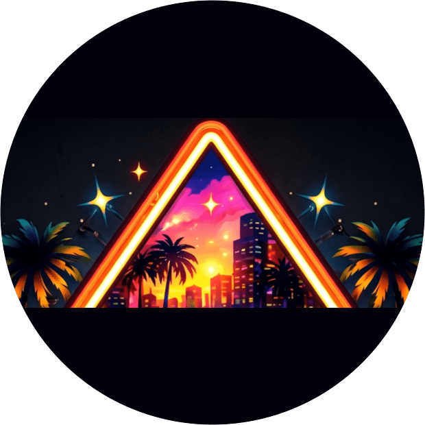 Triángulo Urbano neon triangle emblem