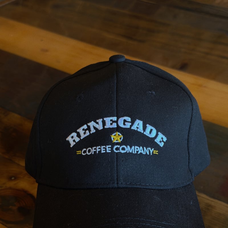 A black Renegade Coffee Company logo hat