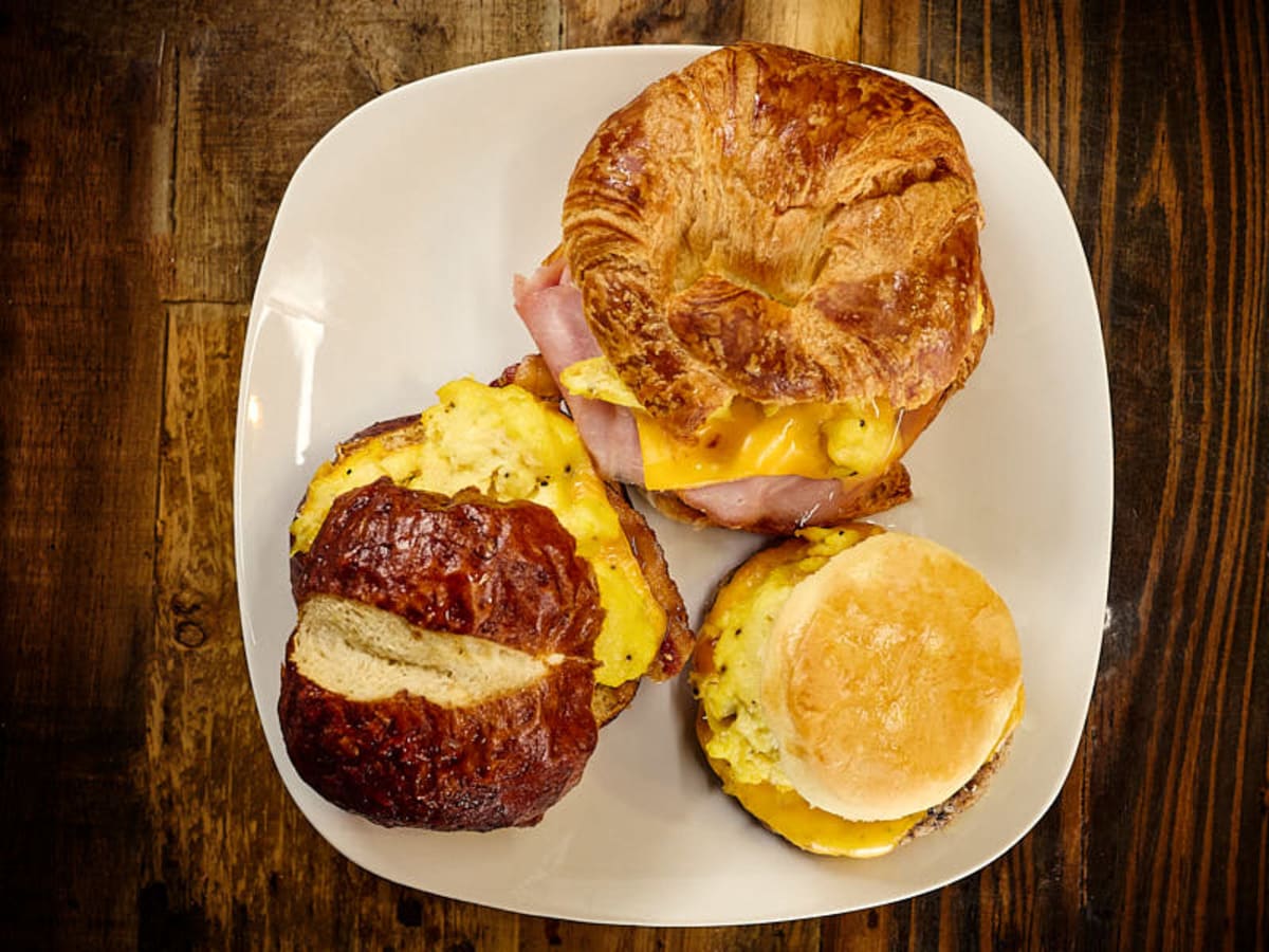 Renegade breakfast sandwiches on bagels