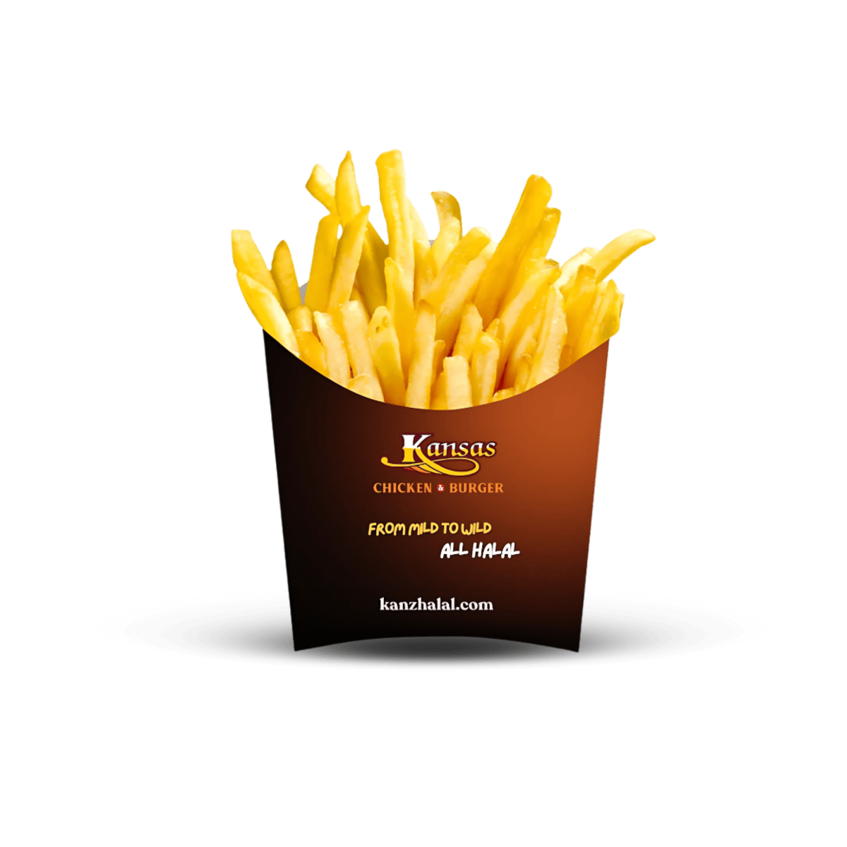 Golden crispy fries at Kansas Chicken and Burger