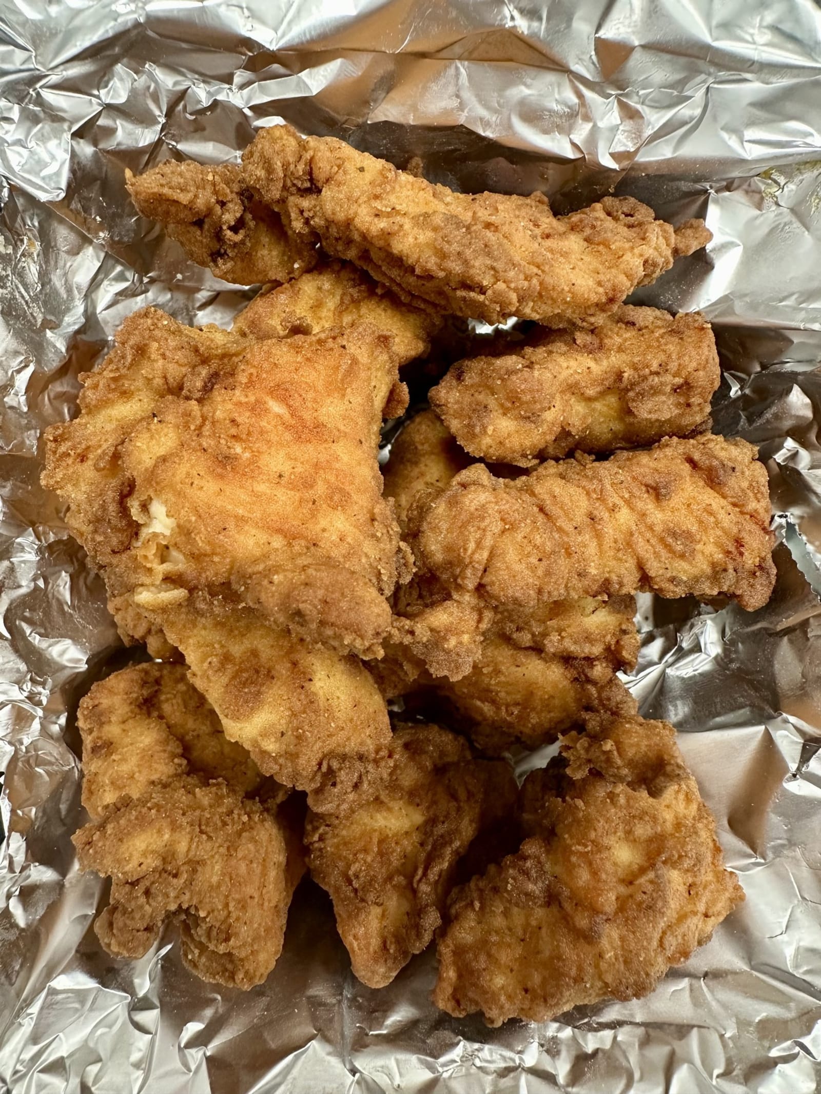 Golden broasted chicken pieces