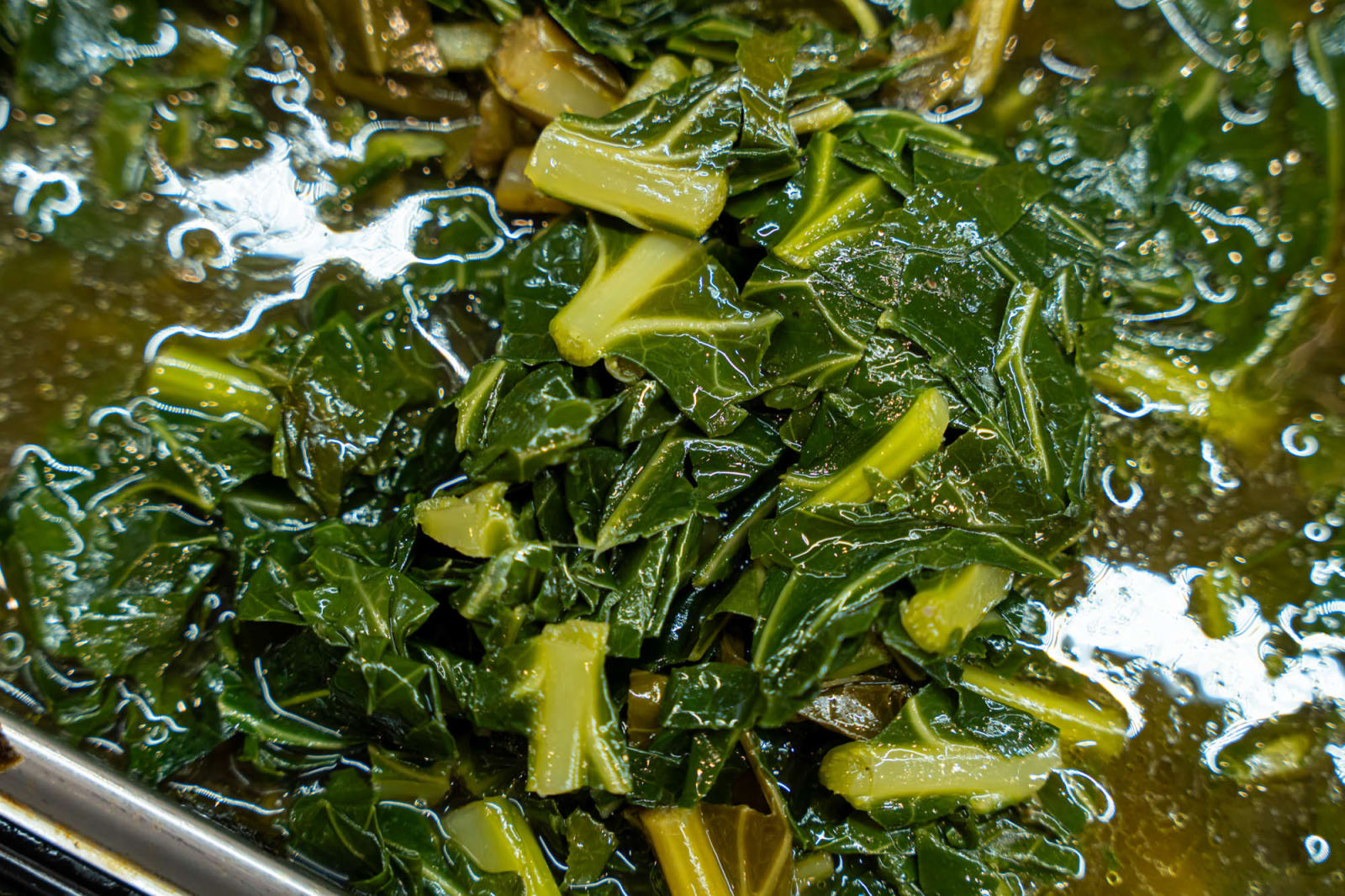 Collard greens, close up