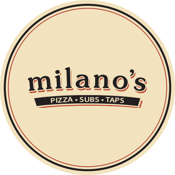 Milano's Pizza, Subs & Taps badge