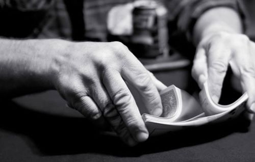 tarot card shuffle riffle