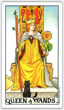 universal rider waite smith tarot queen of wands