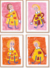 André Butzer. Set of 4 Screen Prints ‘Untitled I–IV’, 2022