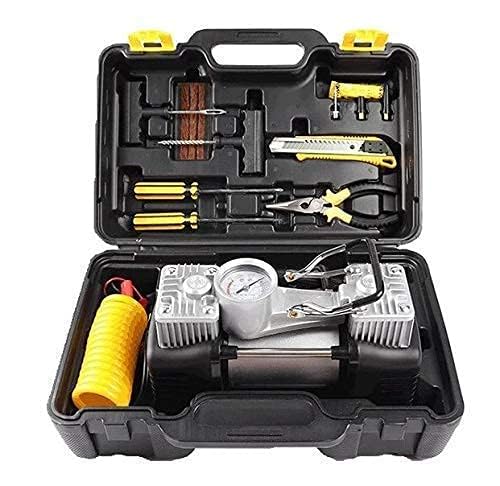 Double Cylinder Car Air Compressor Tyre Inflator Repair Kit