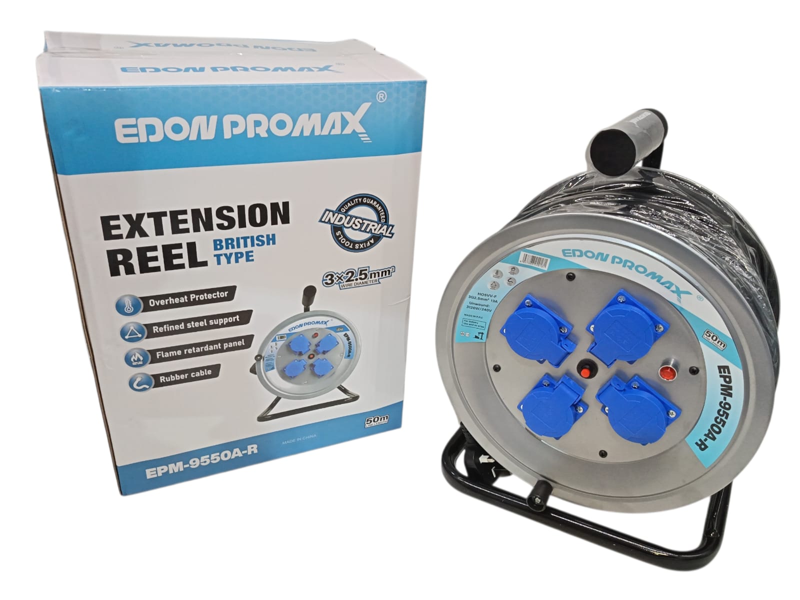 EDON PROMAX EPM-9550A-R Extension Cable Reel 50M