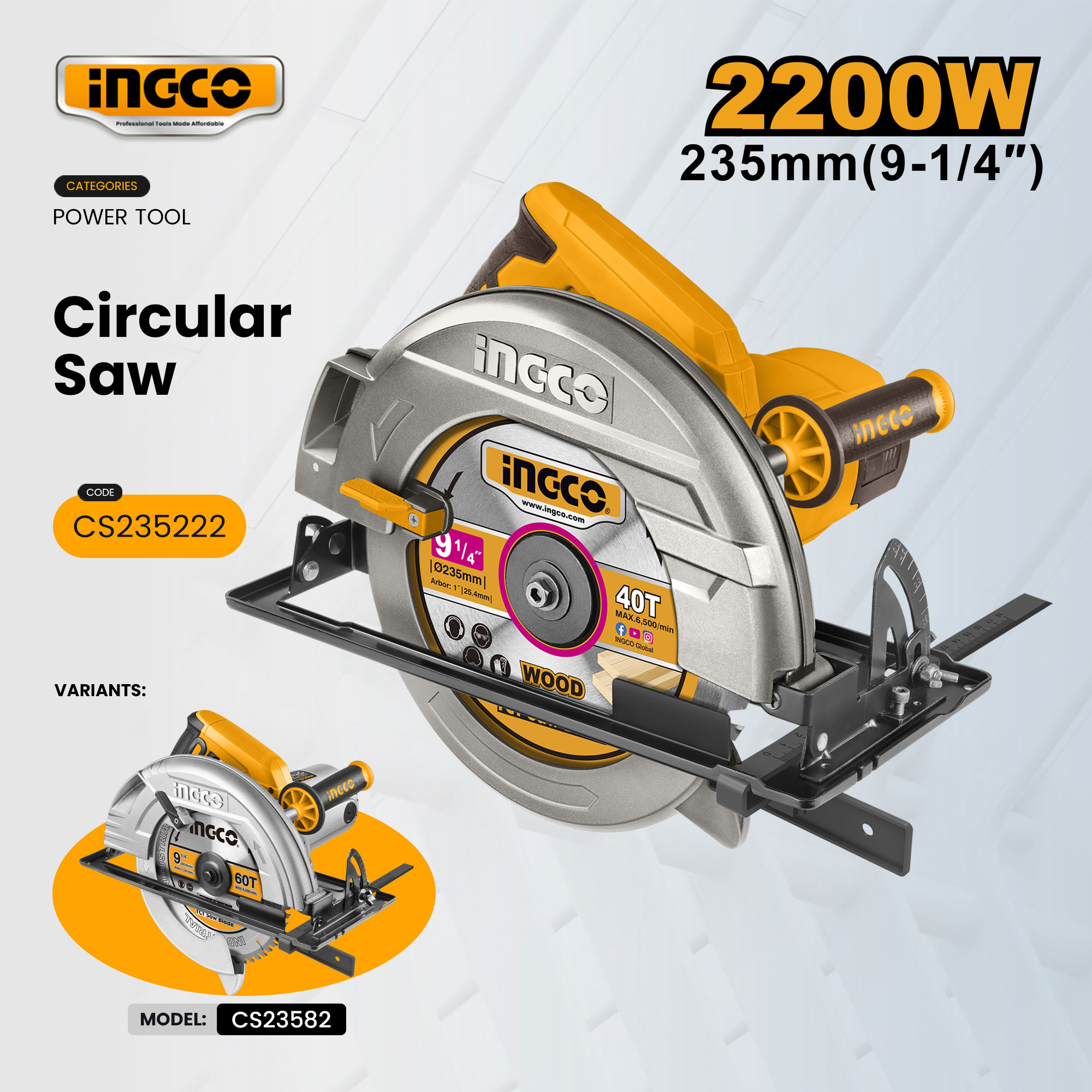 INGCO CS2358 Circular Saw
