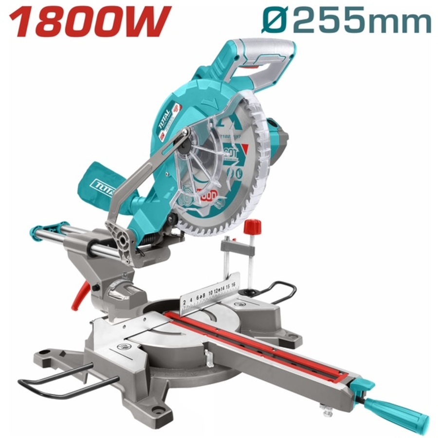 TOTAL Sliding Mitre Saw Radial 1800W 255mm -TS42182551