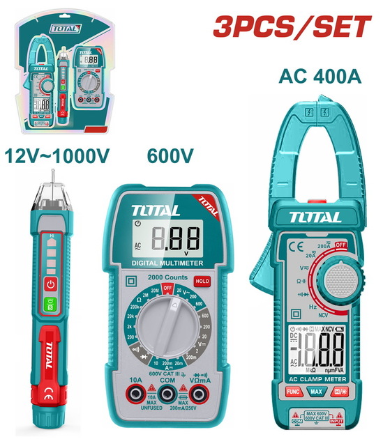 TOTAL TOS24068 Electrical Test Kit 3PCS/SET