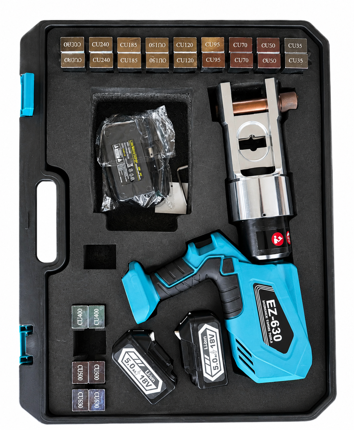 EZ-630 Cordless Hydraulic Crimping Tool Kit