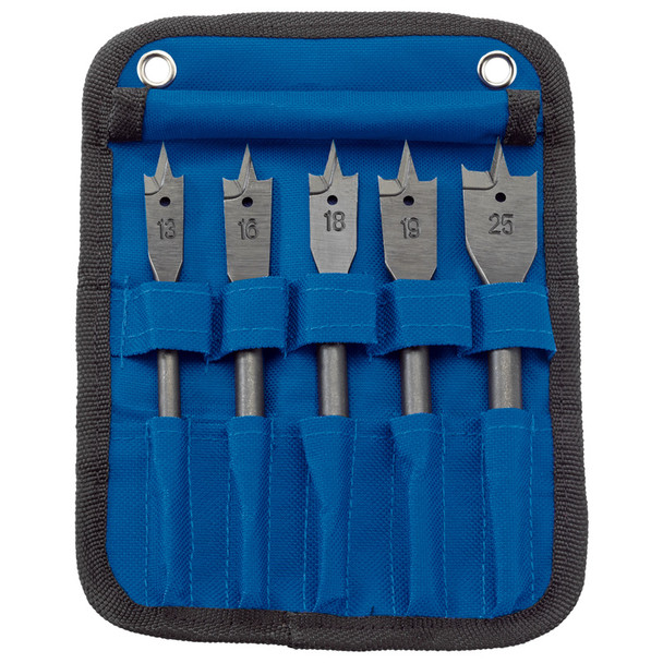 5 Piece Flat Wood Bit Set