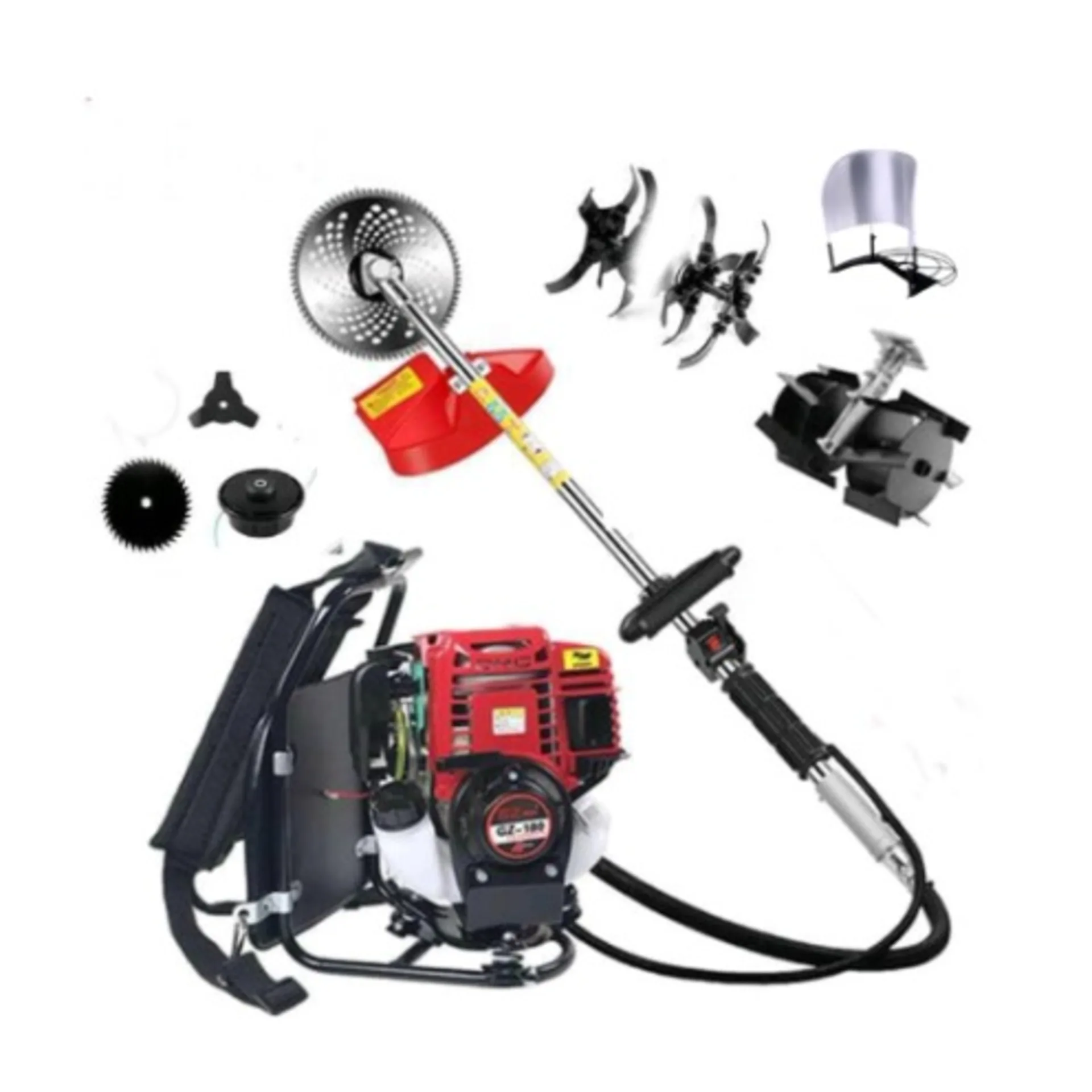 4 Stroke Backpack Weeder and Tiller Brush Cutter - Gasoline Machine