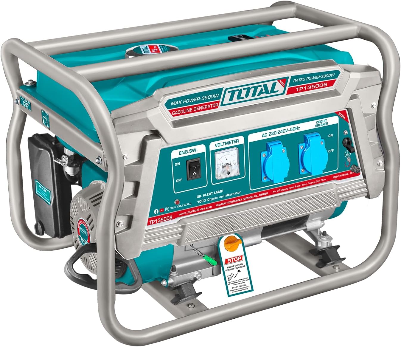 TOTAL Gasoline Generator 3500W - TP135006