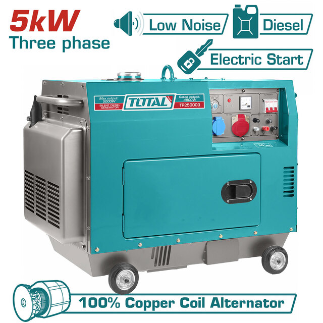 TOTAL Silent Diesel Generator 5000W - TP250003