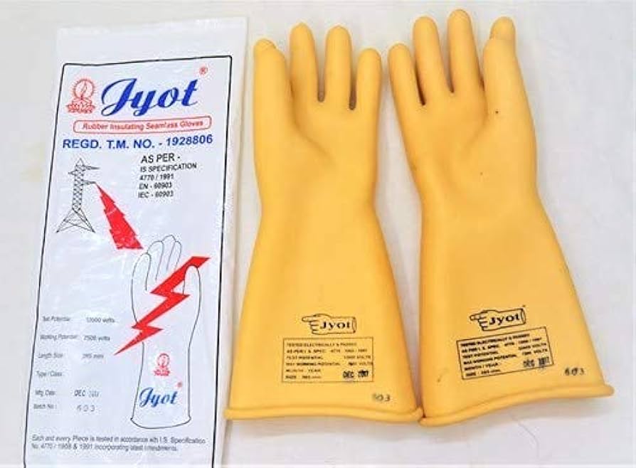 Jyot Electrical Insulating Rubber Gloves 11kV
