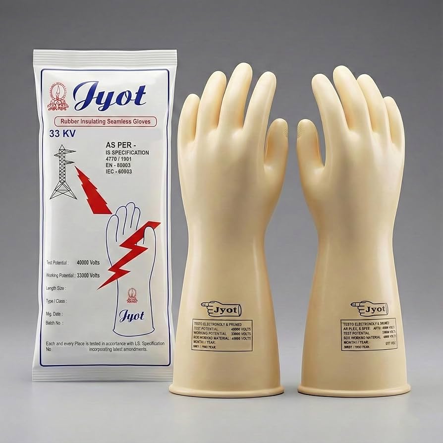 Jyot Electrical Insulating Rubber Gloves 33kV