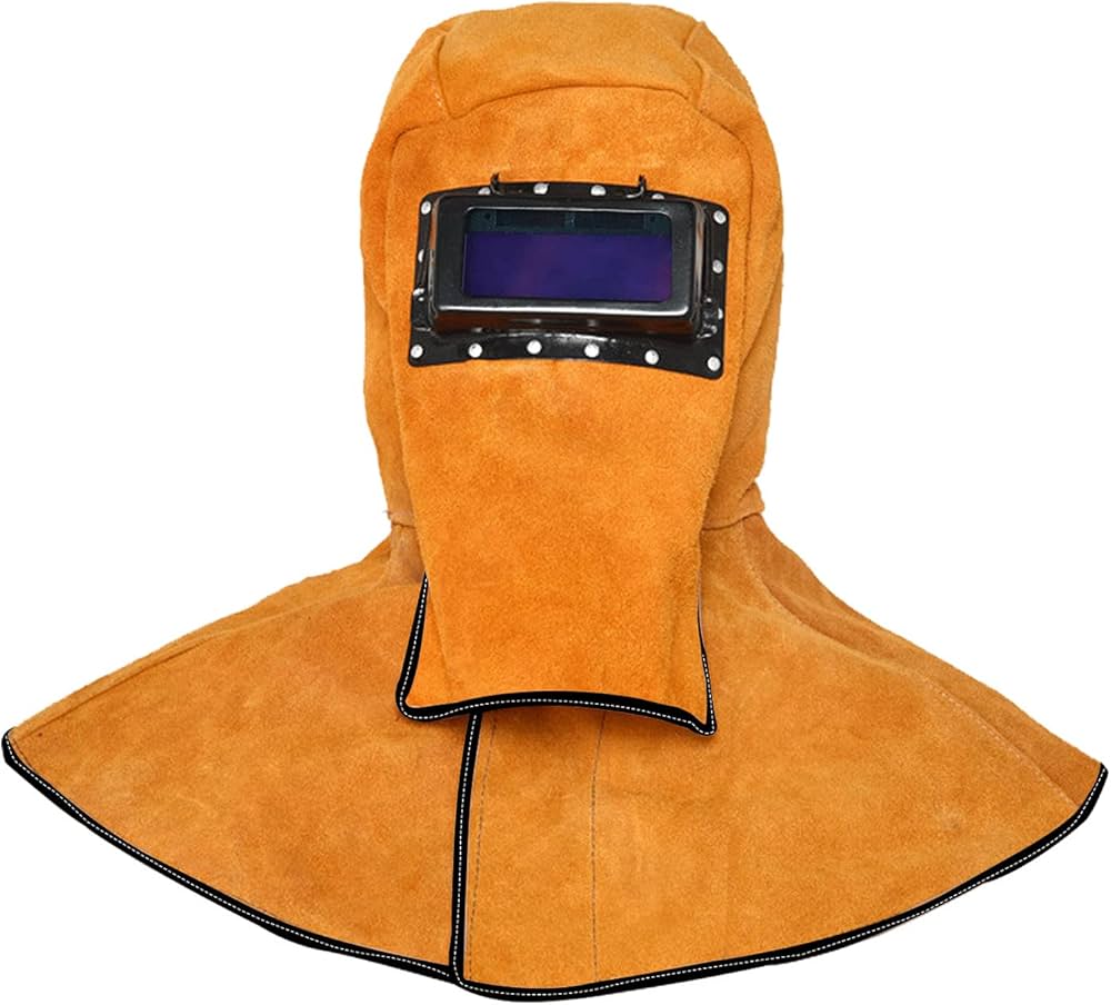 Leather Face Welding Mask