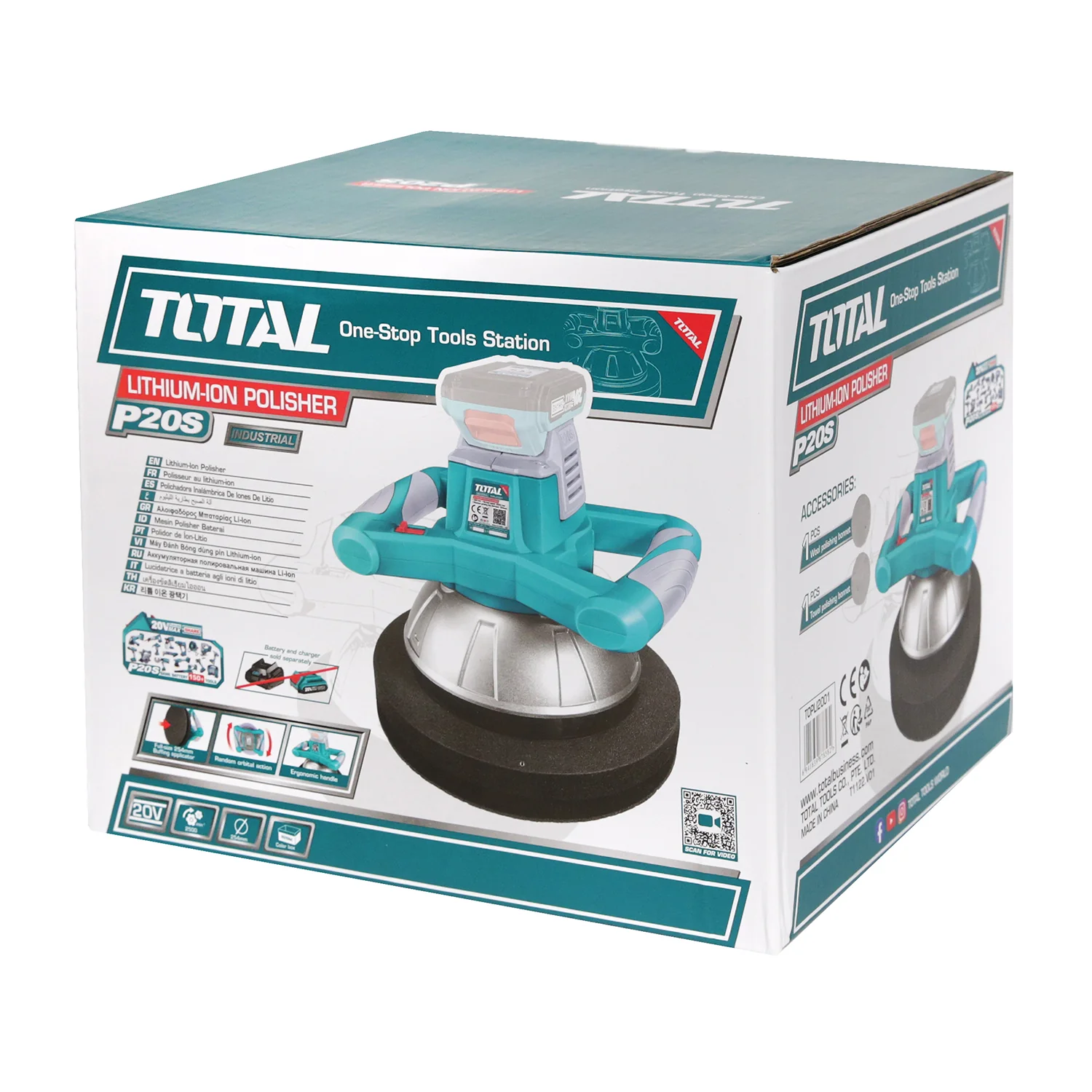 TOTAL TOPLI2001 20V Cordless Lithium-Ion Polisher 254mm
