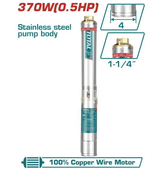TOTAL TWP53701 4" Deep Well Submersible Pump