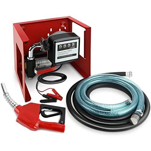 Electric Oil Fuel Diesel Transfer Pump 16GPM with Meter & Manual Nozzle