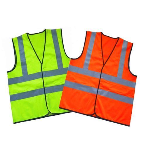 Lemon And Orange Reflective Safety Jacket Pocketless Type