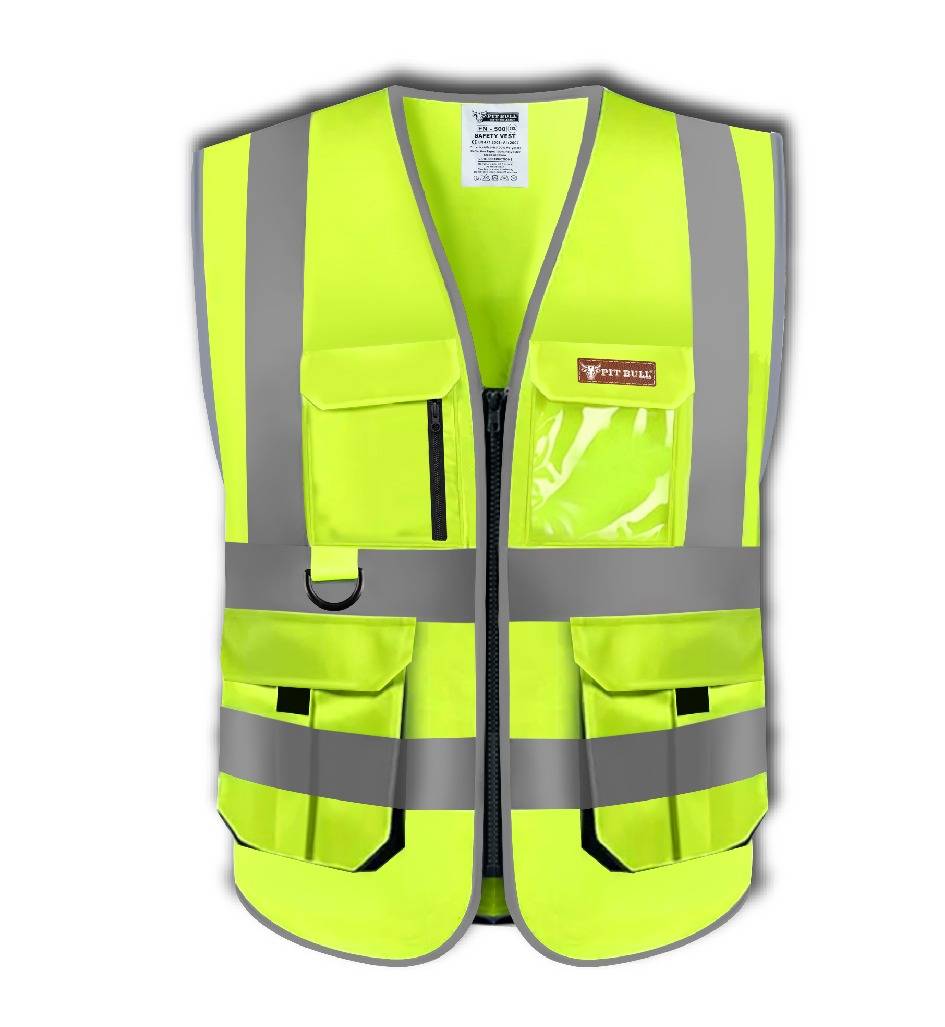 Reflective Safety Jacket with Multiple Pockets