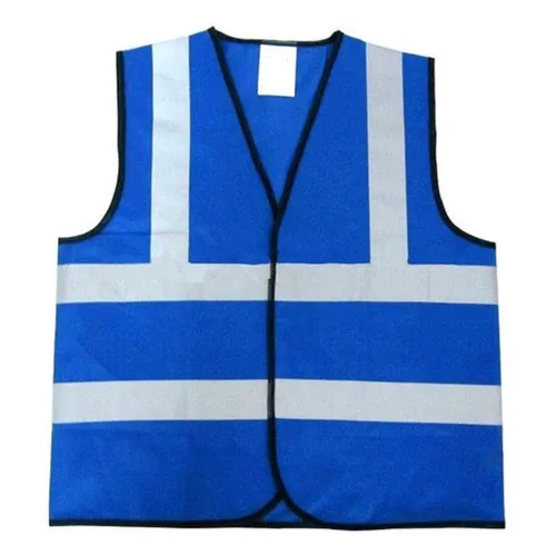 Blue Reflective Safety Jacket Pocketless Type
