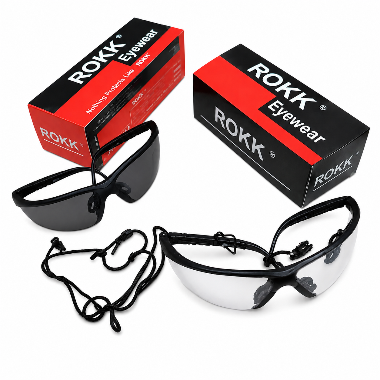 ROKK Anti-Scratch Safety Glasses