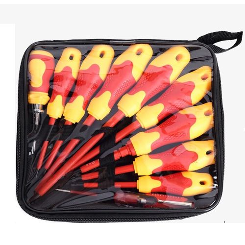 10 Pieces Insulated VDE Screwdriver Set with Carry Case