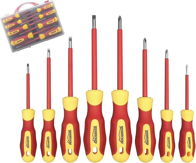 Insulated Screwdriver Set with Case - 8 Piece