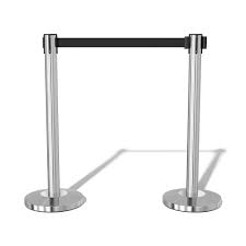 2 Poles Roller Retractable Belt Stanchion