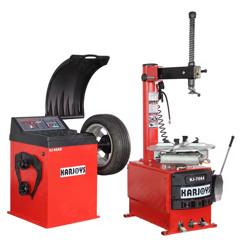 Tyre Service Equipment Package ΓÇô Tire Changer + Manual Wheel Balancer + Accessories