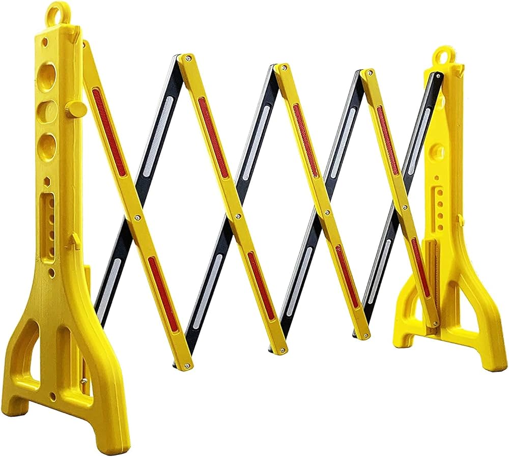 PVC Expandable Barrier Mobile Barricade (Water-Filled, Yellow/Black)