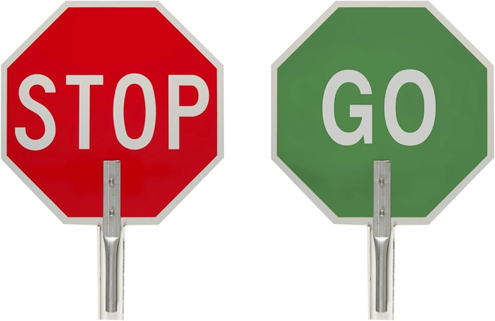 Stop / Go Traffic Paddle Sign