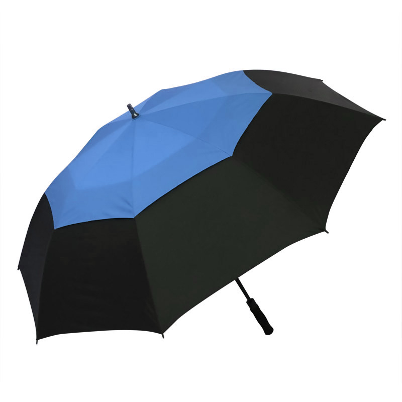 Black and Blue Double Vent Umbrella