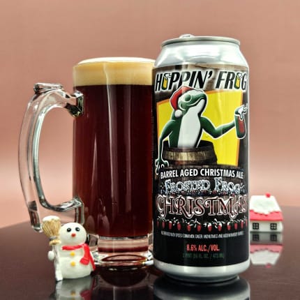 hoppin'FrogBrewery_barrelAgedFrostedFrogChristmasAle