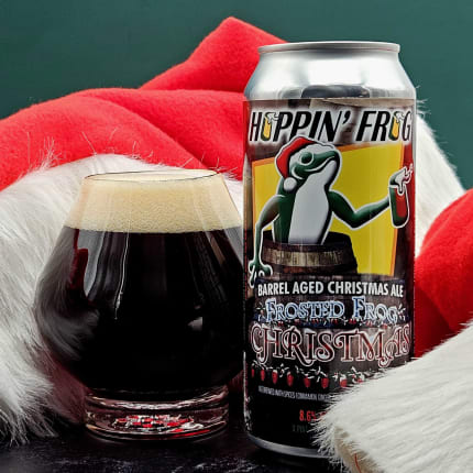 hoppin'FrogBrewery_barrelAgedFrostedFrogChristmasAle