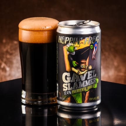 hoppin'FrogBrewery_gavelSlammer17.4%MonumentalDarkAle