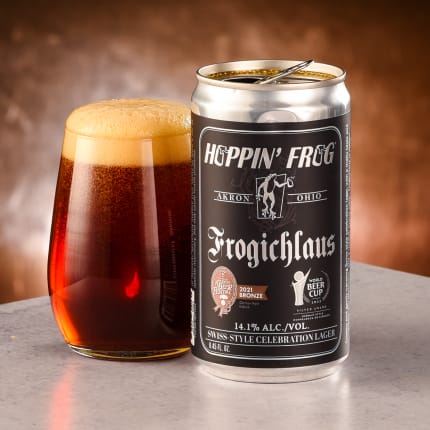 hoppin'FrogBrewery_frogichlausSwiss-StyleCelebrationLager(2022)