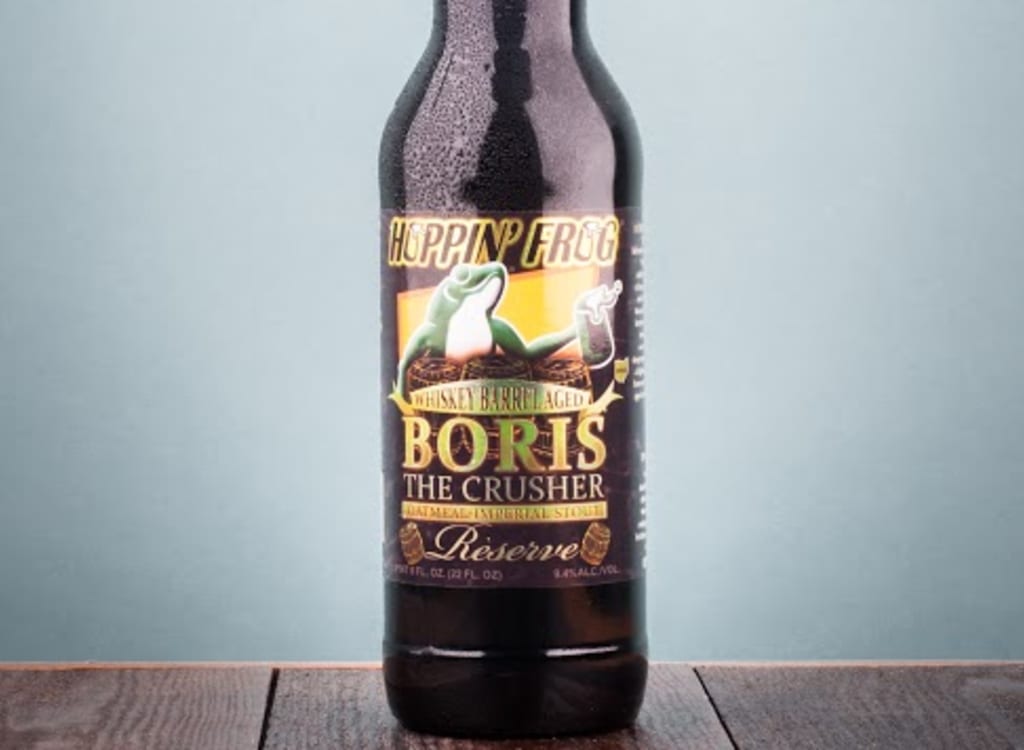 hoppin'FrogBrewery_whiskeyBarrel-AgedB.O.R.I.S.ReserveStout(April2017)