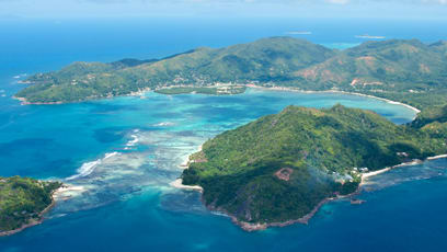 Aerial view praslin yuvluh