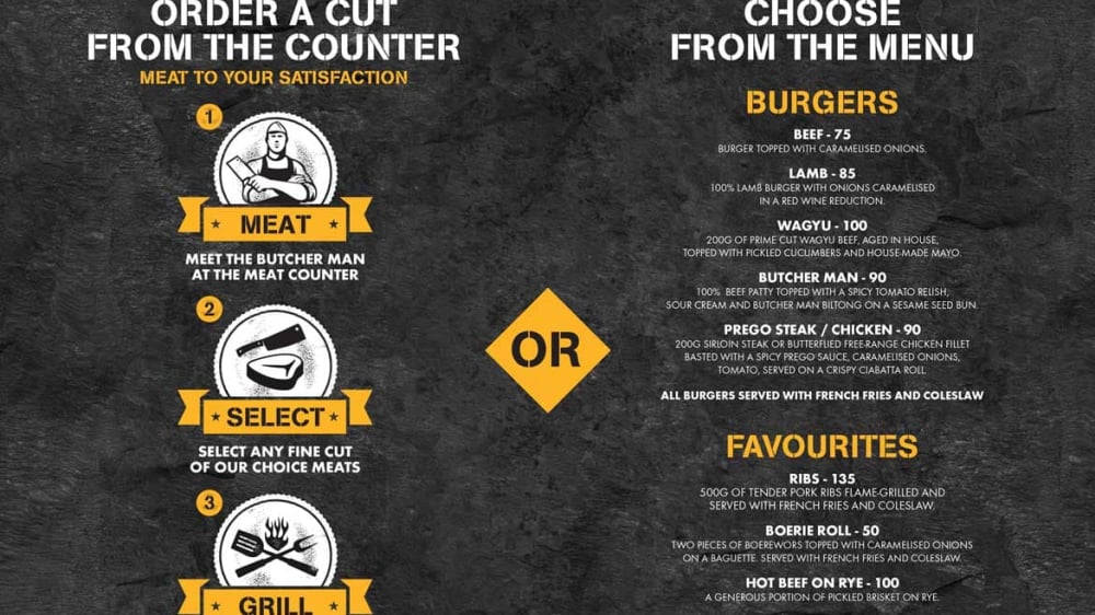 Butcherman menu sgkmju